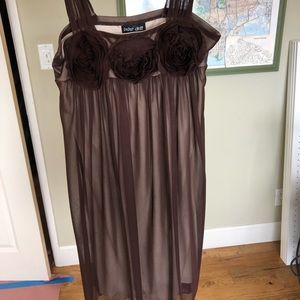 brown flowy girls dress